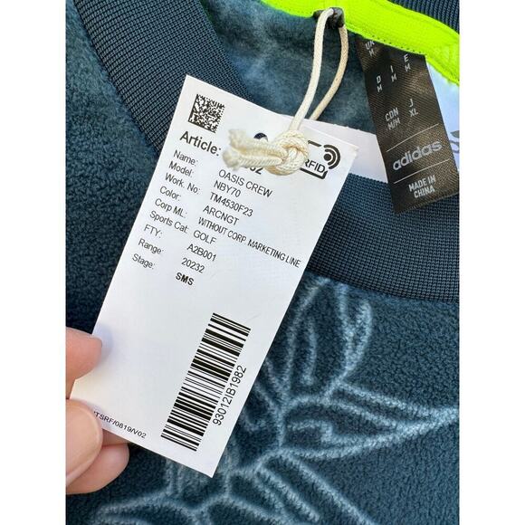 Adidas Oasis Crew Sweatshirt Artic Night Blue Medium NWT - Picture 4 of 8